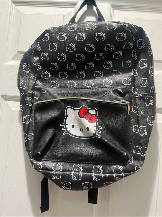 Hello Kitty Other - Hello Kitty Black Backpack with Red Bow Accent
